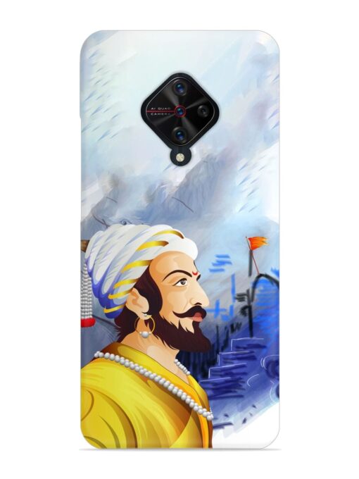 Shivaji Maharaj Color Paint Art Snap Case for Vivo S1 Pro