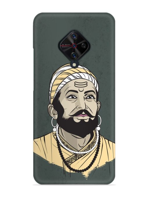 Shivaji Maharaj Vector Art Snap Case for Vivo S1 Pro Zapvi