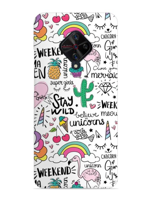 Unicorn Ice Cream Snap Case for Vivo S1 Pro Zapvi