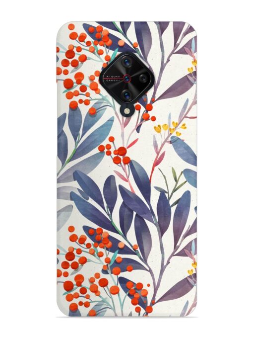 Seamless Floral Pattern Snap Case for Vivo S1 Pro