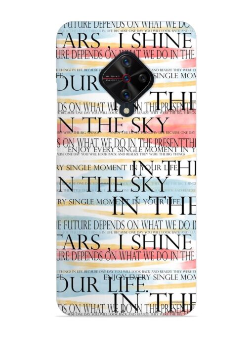 Seamless Slogans Pattern Snap Case for Vivo S1 Pro