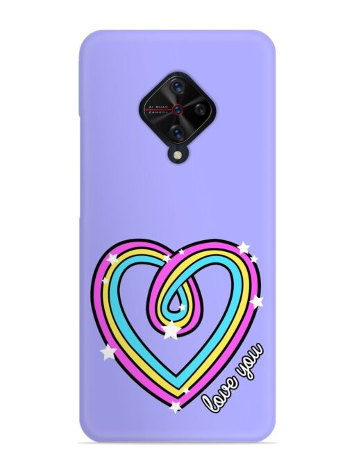 Colorful Rainbow Heart Snap Case for Vivo S1 Pro