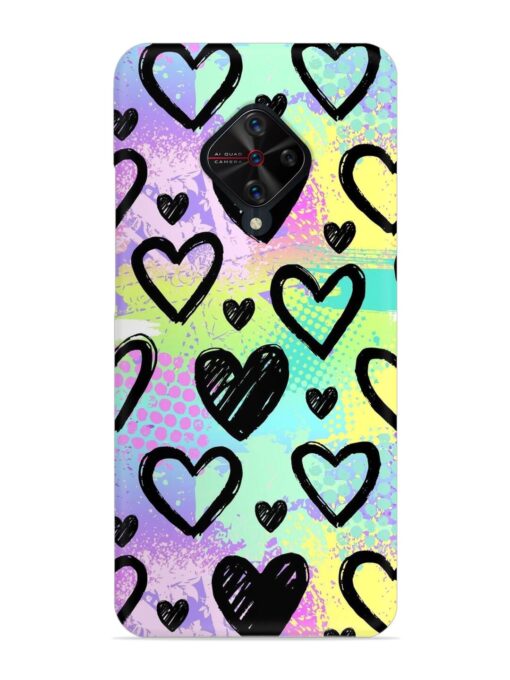 Bright Pattern Hearts Snap Case for Vivo S1 Pro Zapvi