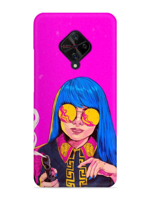 Aesthetic Anime Girl Snap Case for Vivo S1 Pro