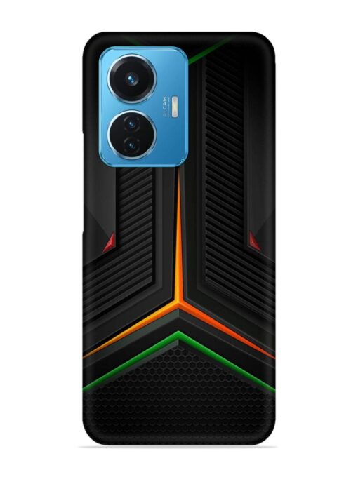 Orange Triangle Light Snap Case for Vivo T1 (44W) Zapvi