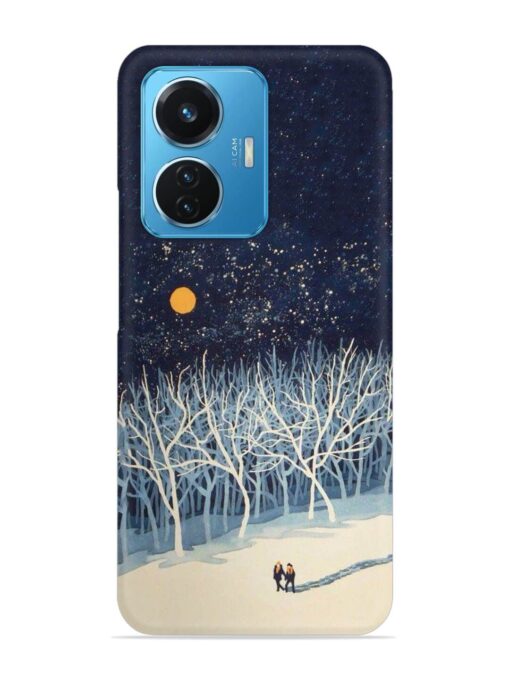 Full Moon Snowshoe Tour Snap Case for Vivo T1 (44W)