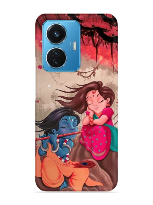 Radhe Krishna Water Art Snap Case for Vivo T1 (44W) Zapvi