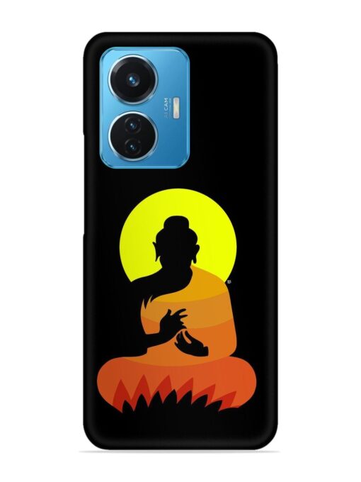 Buddha Art Black Snap Case for Vivo T1 (44W)