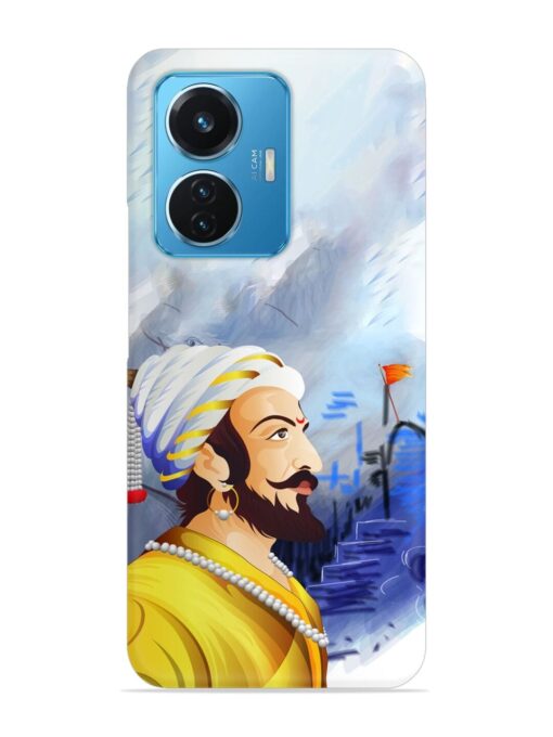 Shivaji Maharaj Color Paint Art Snap Case for Vivo T1 (44W)