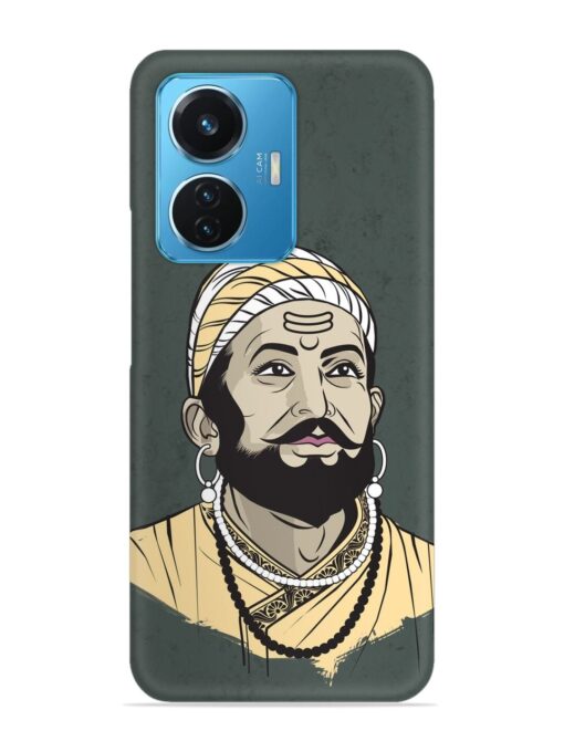 Shivaji Maharaj Vector Art Snap Case for Vivo T1 (44W)