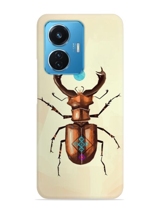 Stag Beetle Vector Snap Case for Vivo T1 (44W) Zapvi