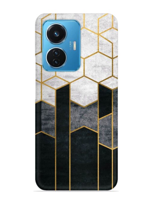 Cube Marble Art Snap Case for Vivo T1 (44W) Zapvi