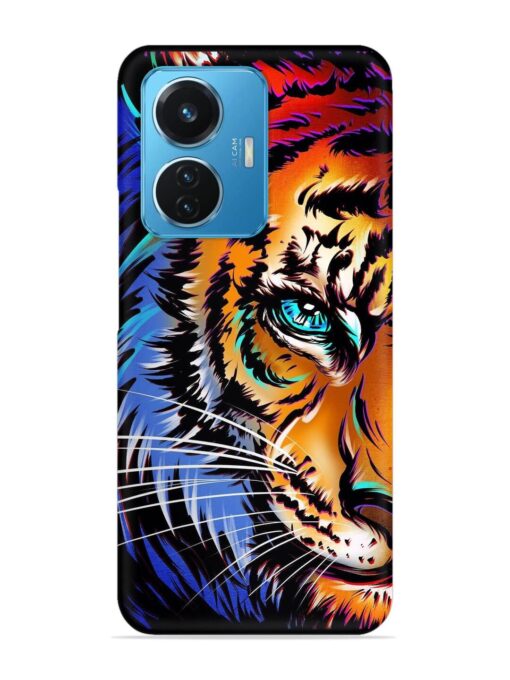 Colorful Lion Art Snap Case for Vivo T1 (44W)