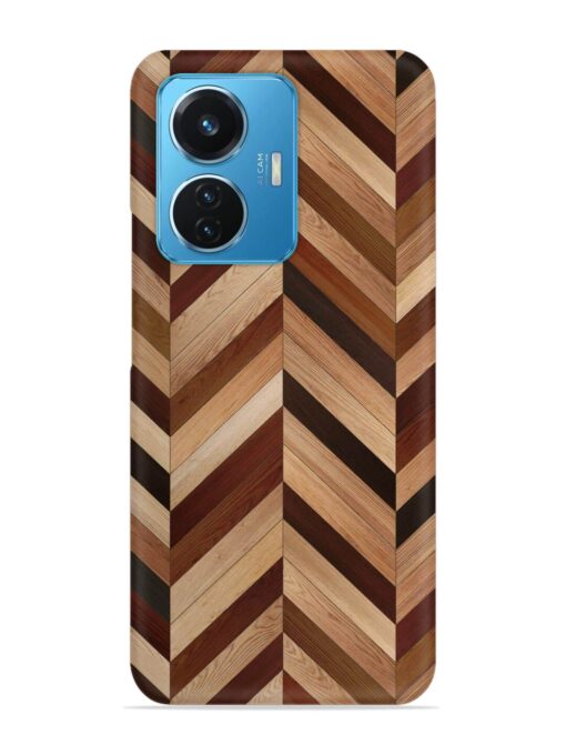 Seamless Wood Parquet Snap Case for Vivo T1 (44W) Zapvi