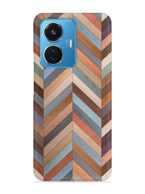 Seamless Wood Parquet Snap Case for Vivo T1 (44W) Zapvi