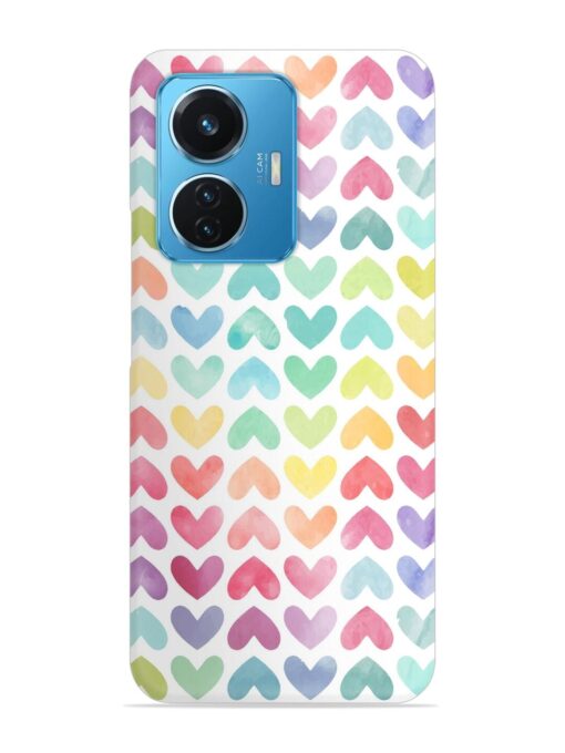 Seamless Colorful Watercolor Snap Case for Vivo T1 (44W) Zapvi