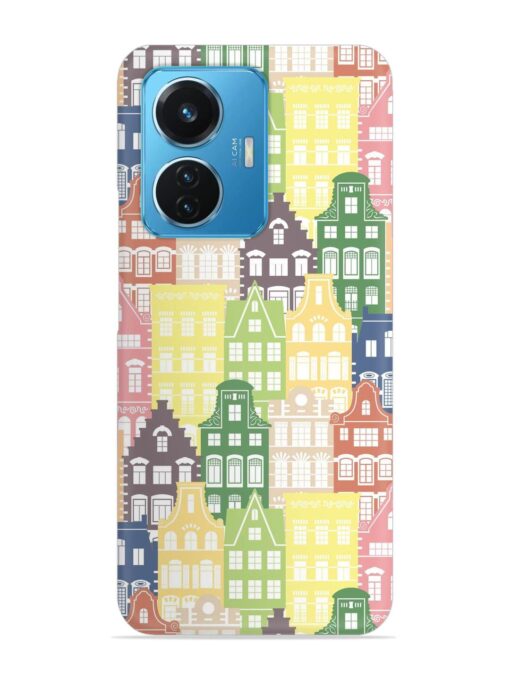 Seamless Shapes Pattern Snap Case for Vivo T1 (44W) Zapvi