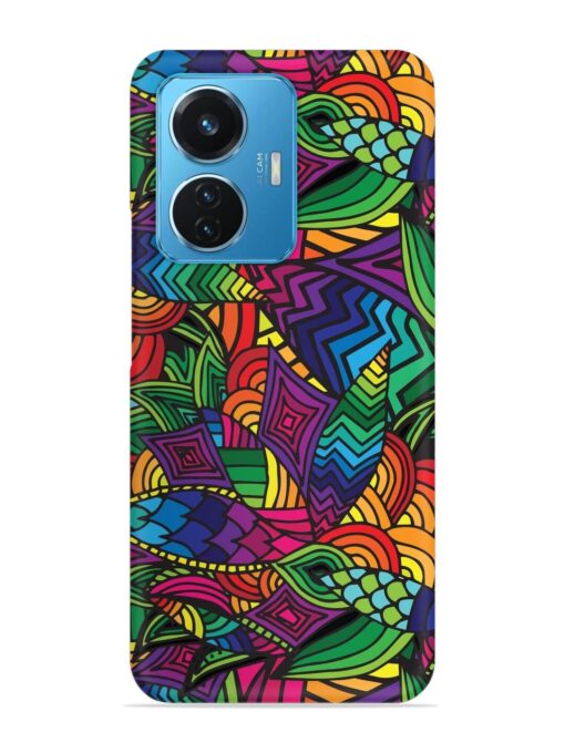 Abstract Multicolor Seamless Snap Case for Vivo T1 (44W) Zapvi