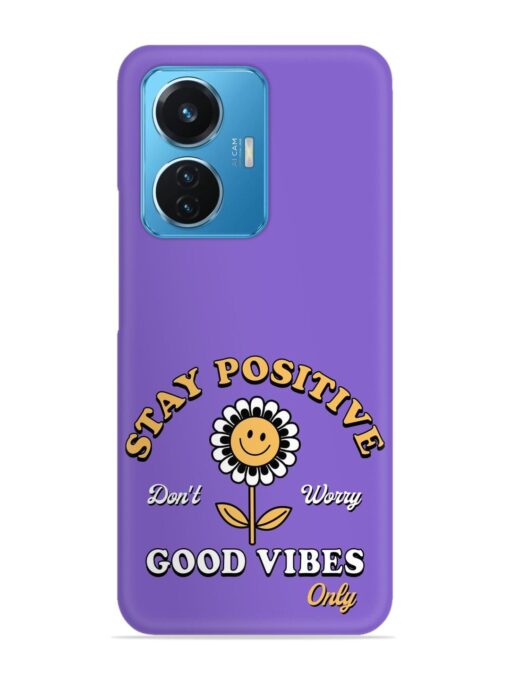 Retro Positive Flower Snap Case for Vivo T1 (44W) Zapvi