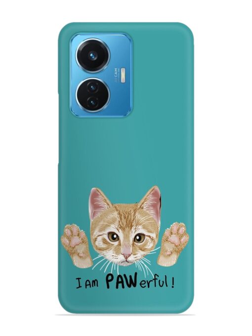 Typography Slogan Cat Snap Case for Vivo T1 (44W) Zapvi