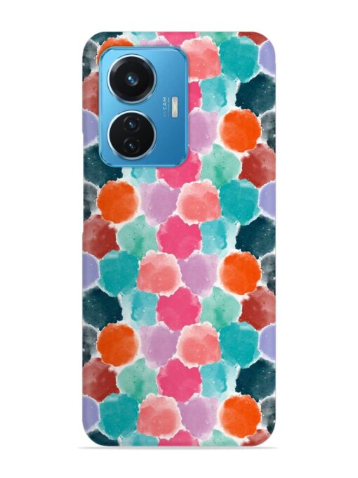 Colorful Seamless Pattern Snap Case for Vivo T1 (44W) Zapvi