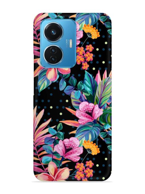 Seamless Floral Pattern Snap Case for Vivo T1 (44W) Zapvi