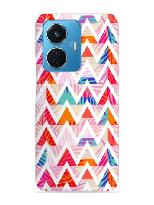 Abstract Triangle Background Snap Case for Vivo T1 (44W) Zapvi