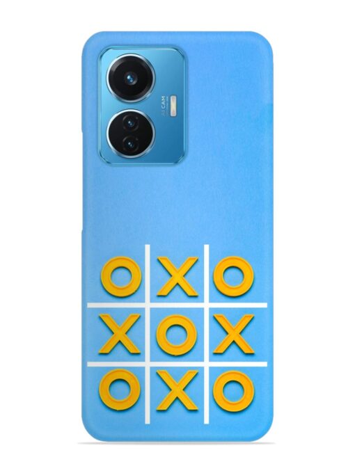 Yellow Plastic Crosses Snap Case for Vivo T1 (44W) Zapvi