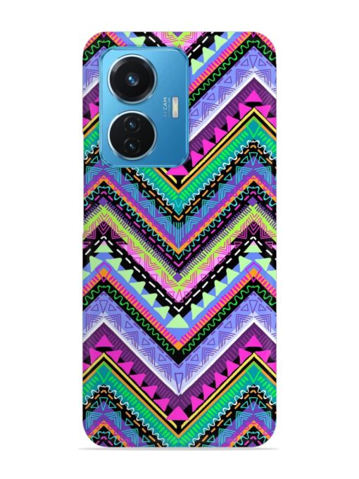 Tribal Aztec Print Snap Case for Vivo T1 (44W) Zapvi