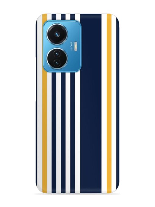 Seamless Stripe Pattern Snap Case for Vivo T1 (44W) Zapvi