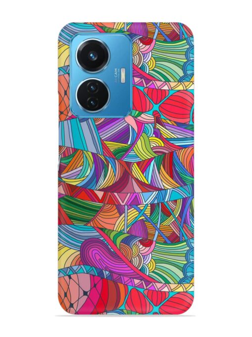 Seamless Patterns Hand Drawn Snap Case for Vivo T1 (44W) Zapvi