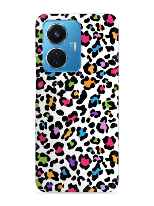 Seamless Leopard Pattern Snap Case for Vivo T1 (44W) Zapvi