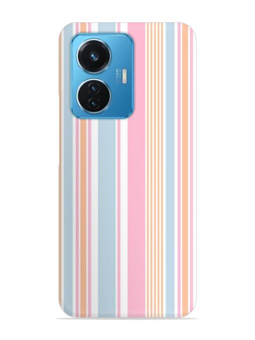 Stripe Seamless Pattern Snap Case for Vivo T1 (44W) Zapvi