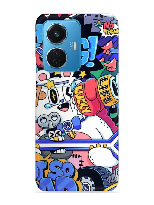 Universal Doodle Snap Case for Vivo T1 (44W) Zapvi