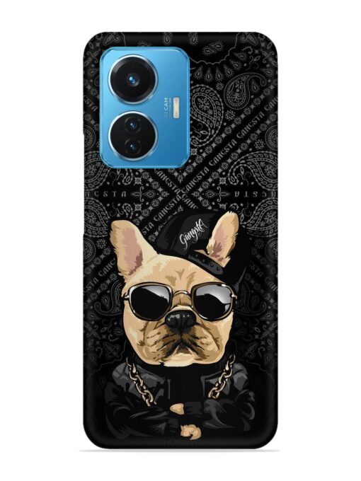 Gangsta Cool Sunglasses Dog Snap Case for Vivo T1 (44W) Zapvi