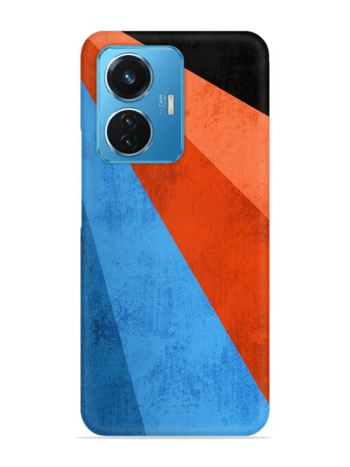 Modern Matte Abstract Snap Case for Vivo T1 (44W) Zapvi