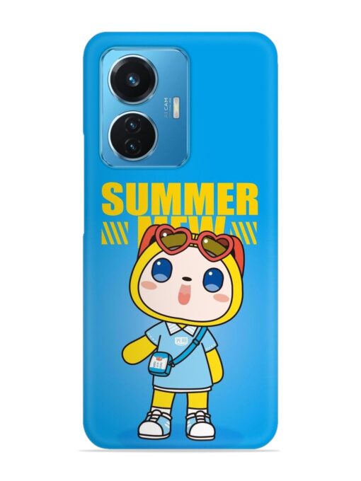 Summer Mew Cartoon Snap Case for Vivo T1 (44W)