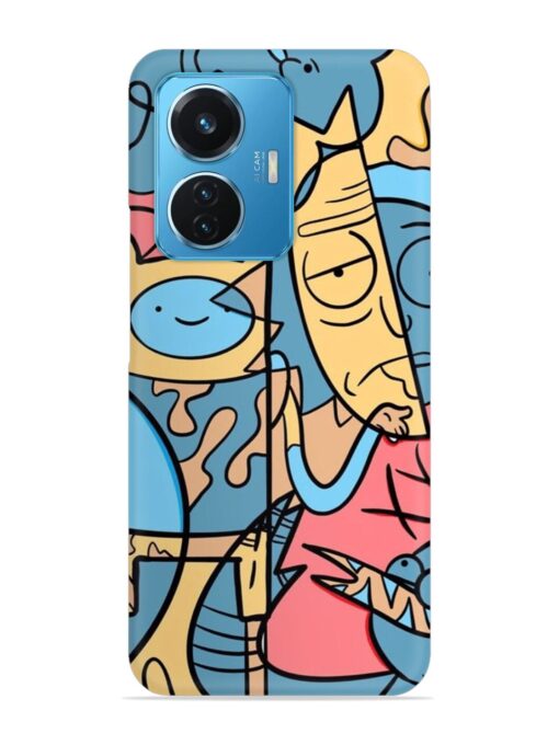 Silly Face Doodle Snap Case for Vivo T1 (44W) Zapvi