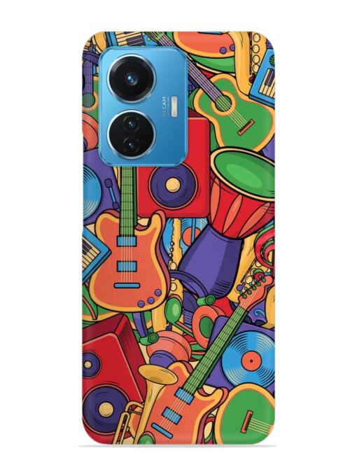 Colorful Music Art Snap Case for Vivo T1 (44W) Zapvi