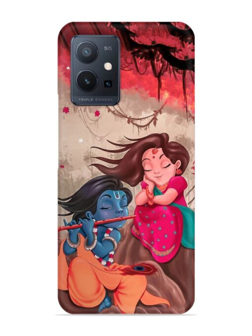 Radhe Krishna Water Art Snap Case for Vivo T1 (5G) Zapvi