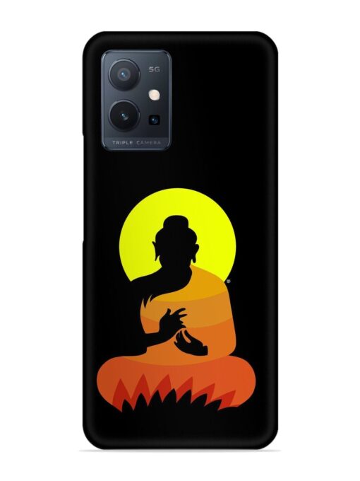 Buddha Art Black Snap Case for Vivo T1 (5G) Zapvi