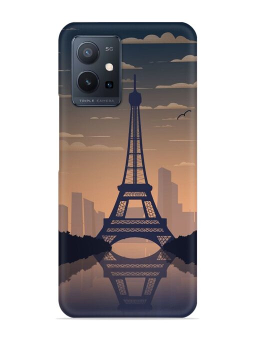 France Paris Eiffel Tower Gradient Snap Case for Vivo T1 (5G) Zapvi