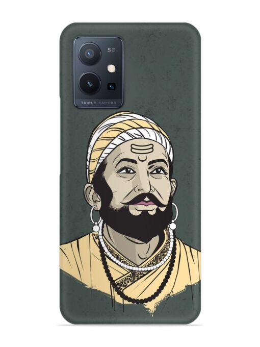 Shivaji Maharaj Vector Art Snap Case for Vivo T1 (5G)