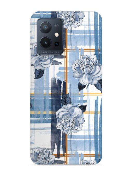 Watercolor Pattern Rose Snap Case for Vivo T1 (5G)