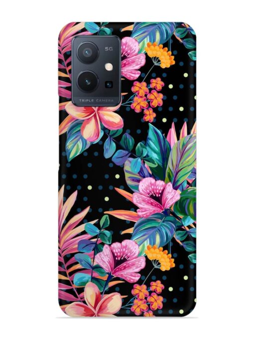 Seamless Floral Pattern Snap Case for Vivo T1 (5G) Zapvi