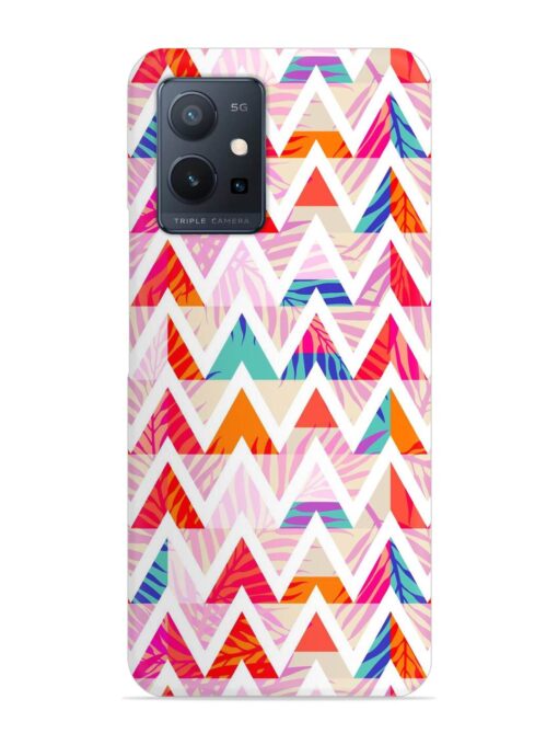 Abstract Triangle Background Snap Case for Vivo T1 (5G) Zapvi