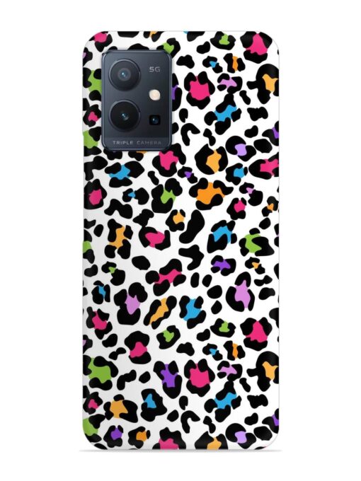 Seamless Leopard Pattern Snap Case for Vivo T1 (5G)