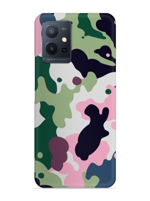 Seamless Funky Camouflage Snap Case for Vivo T1 (5G)