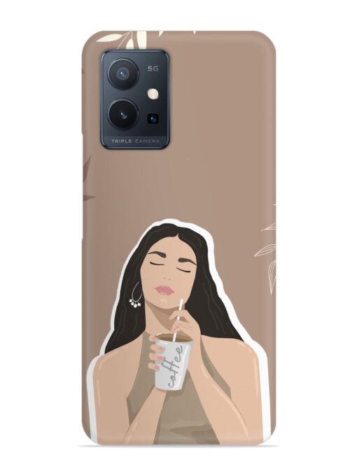 Girl With Coffee Snap Case for Vivo T1 (5G)