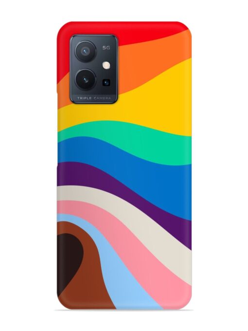 Minimal Pride Art Snap Case for Vivo T1 (5G) Zapvi